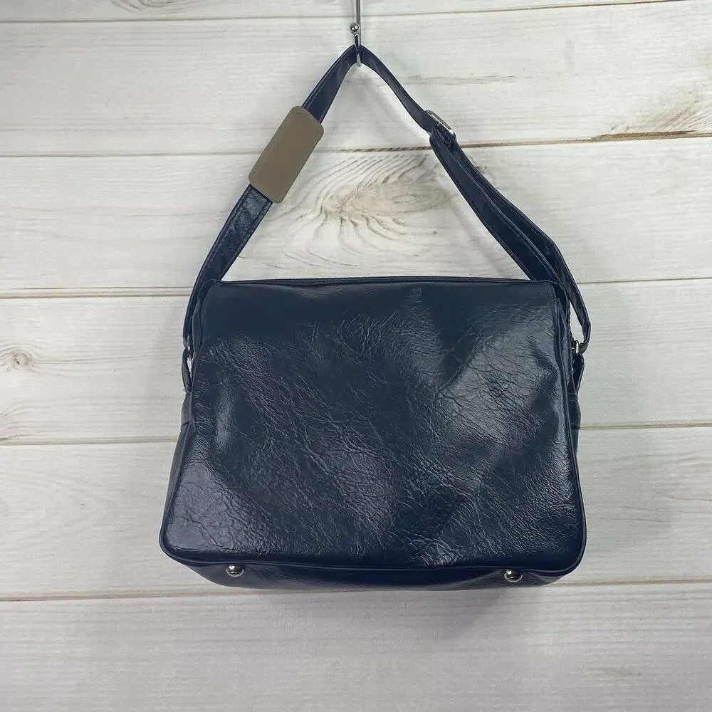 RETRO Vtg Samsonite Silhouette Weekender Bag Luggage Navy Survivor Sample NOS